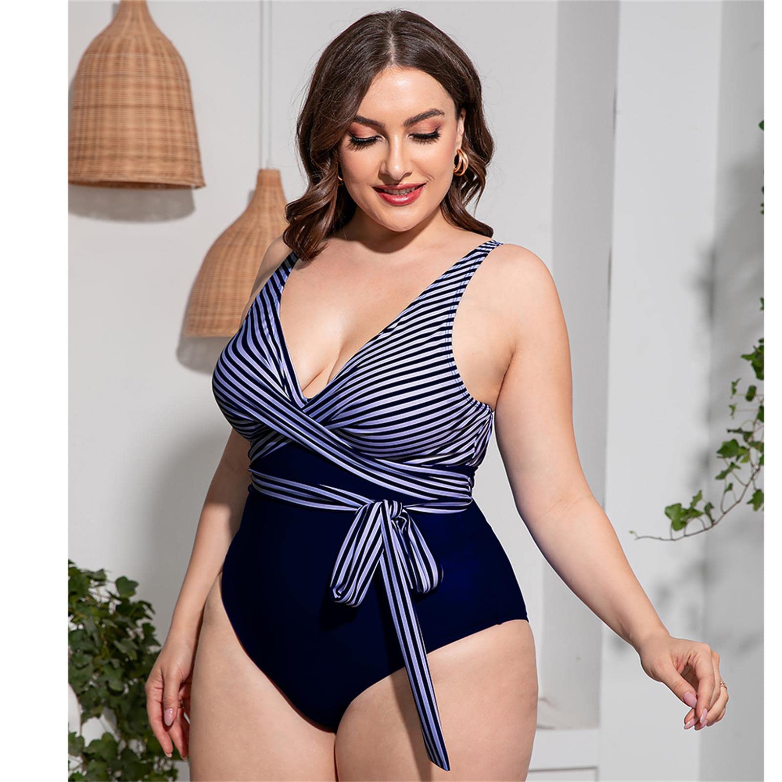 Mujer Traje de Baño de Una Pieza Traje De Bikini De Traje De Baño para Mujeres De Gran Tamaño