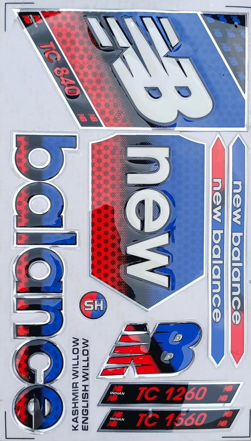 Sports World Rohit Sharma 3D Embossed Cricket Bat Sticker, Blue