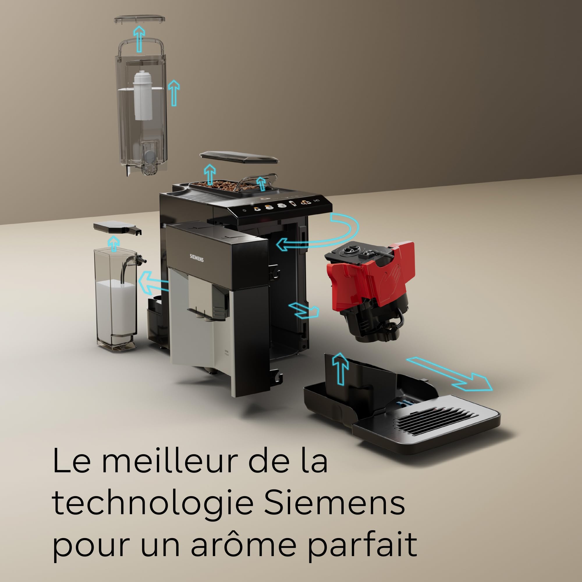 SIEMENS TQ513R01 EQ500 - Machine à café automatique, Broyeur céramique