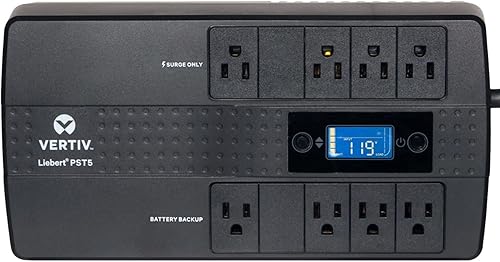 Miniatura 2 de Vertiv Liebert PST5-660MT120 sistema UPS de alimentación en espera de 660 VA400 W, 120 V, 8 tomacorrientes, batería de reserva con protección contra