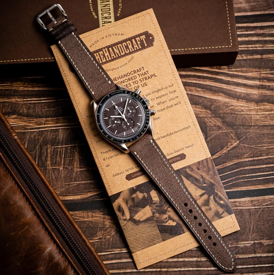Babele Full Grain Leather Handmade Watch Band For Men and Women - Premium Italian Genuine Quick Release Watch Strap - Replacement Band - 18mm 19mm 20mm 21mm 22mmm