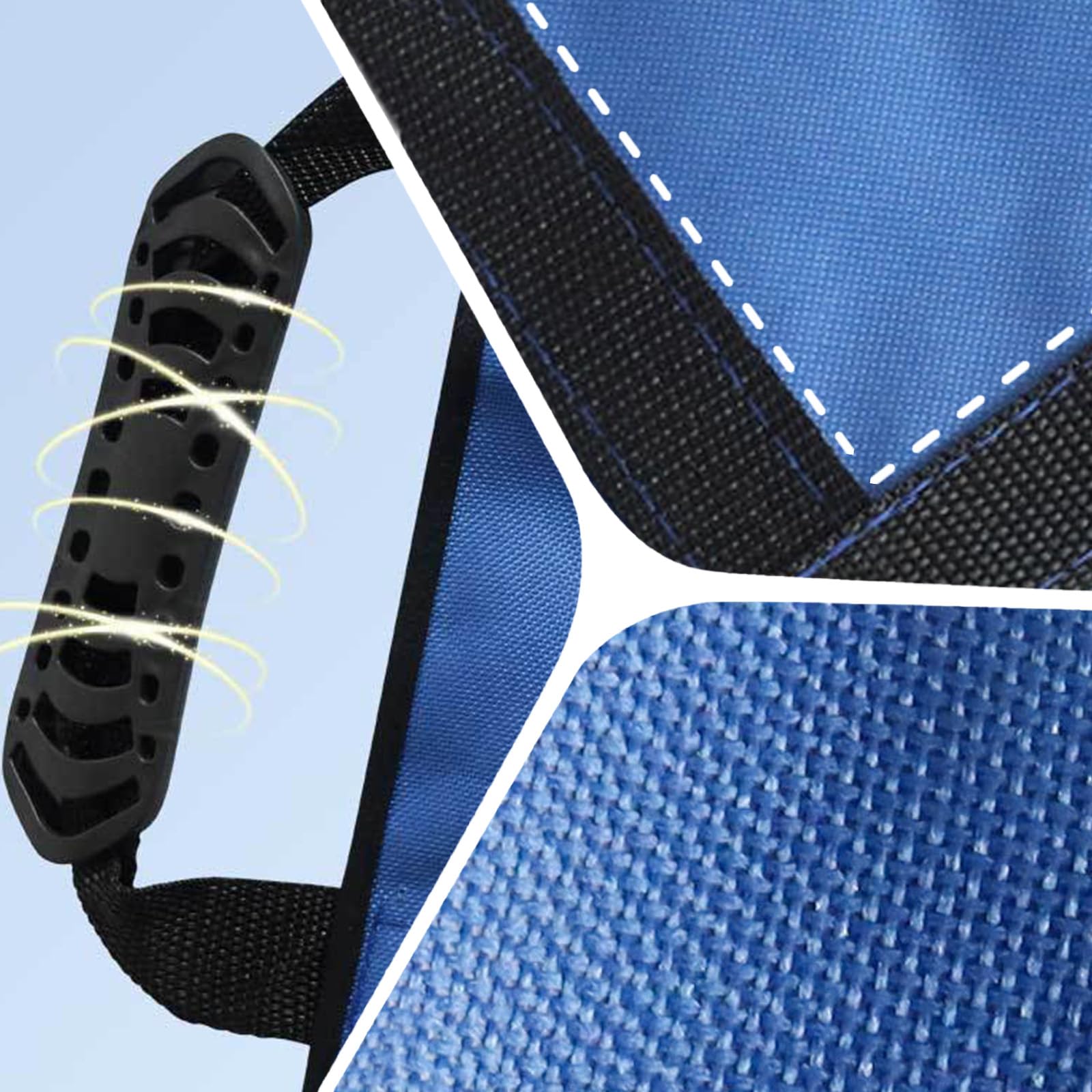 Drap De Glisse Pour Personnes Ãgées 100 * 120 Cm, Slide Sheet With 8 Handles, Patient Transfer Sheet Pour Lève Personnes Pour Personnes Âgées Et Alitées Et People With Disabilities (bleu)