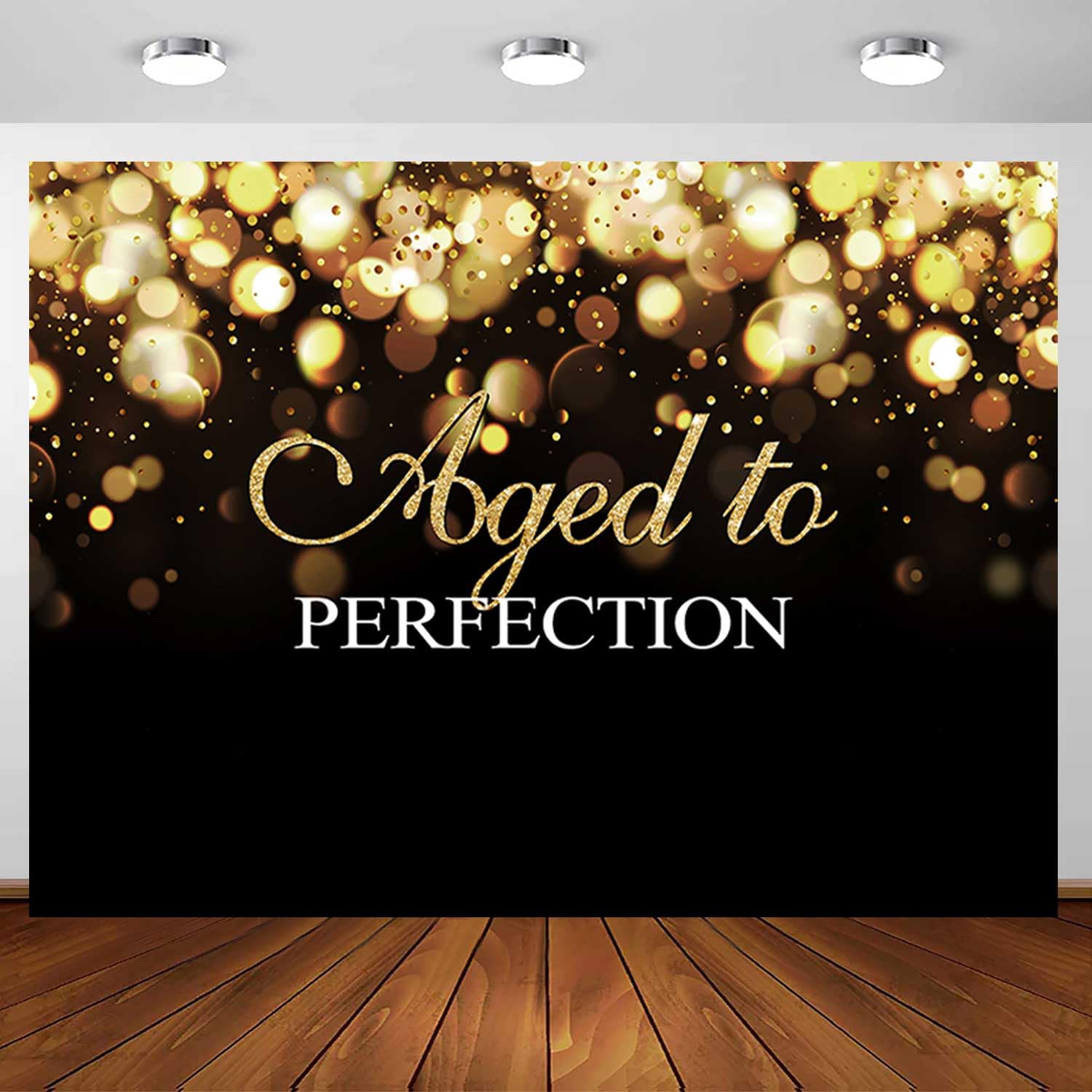 Sensfun Aged to Perfection Birthday Backdrop Glitter Bokeh Circles Photography Background Shiny 40th 50th 60th 70th 80th 90th 100th Birthday