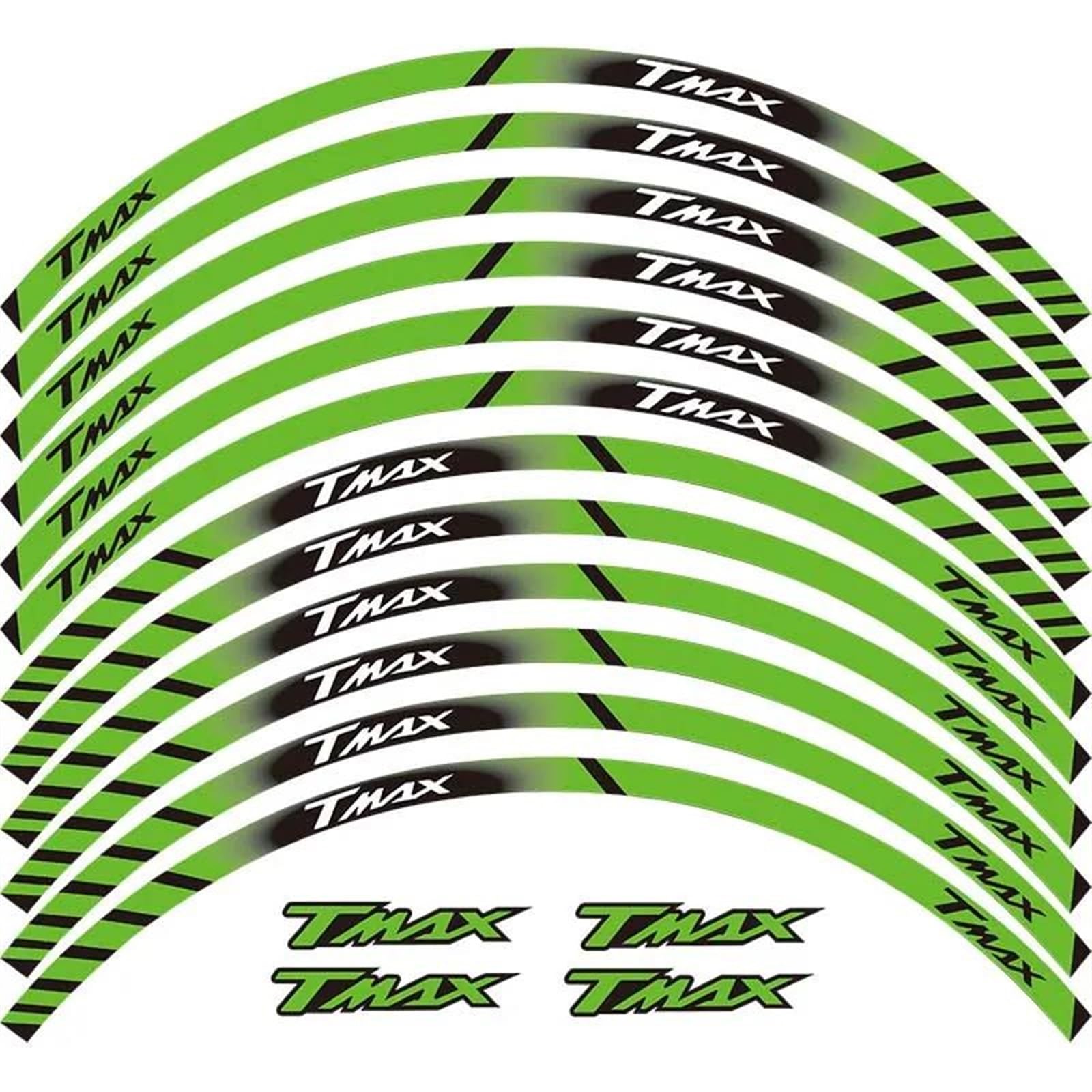 Stickers Motorcycle Accessories Reflective Rim Edge Stripes Wheel Stickers for TMAX T MAX(Style 2)
