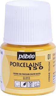 Pebeo Porcelaine 150 Ceramic Paint, 45 ml, Citrine Yellow