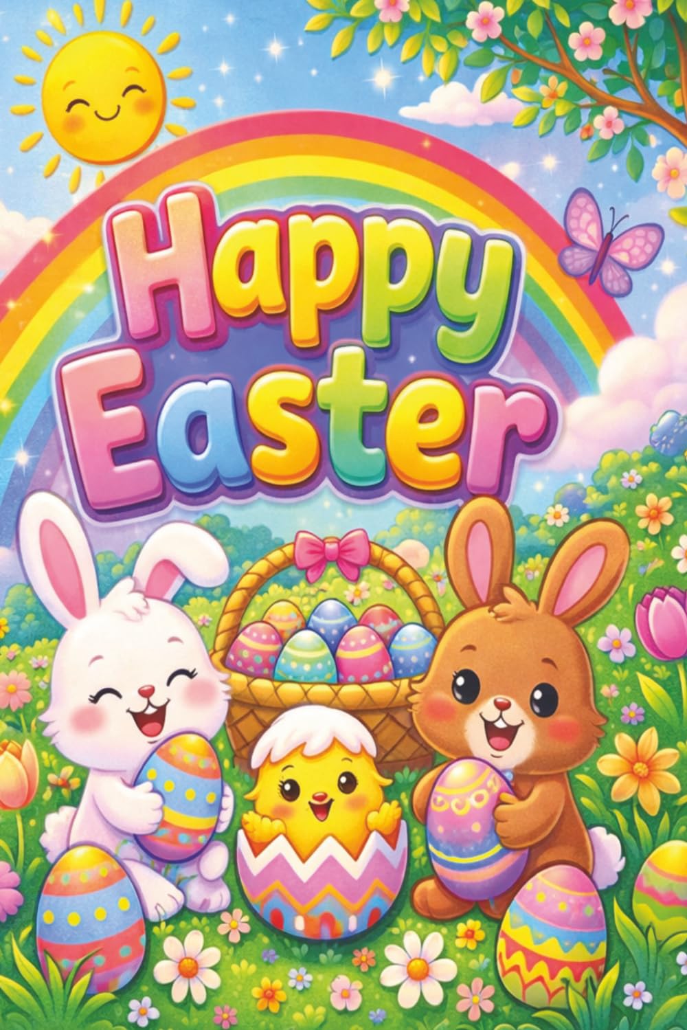 Happy Easter: Word Search Puzzle Book for Kids Ages 6–10 | Fun Holiday Activity Book, Easy & Challenging Puzzles, Brain Games & Easter-Themed Fun