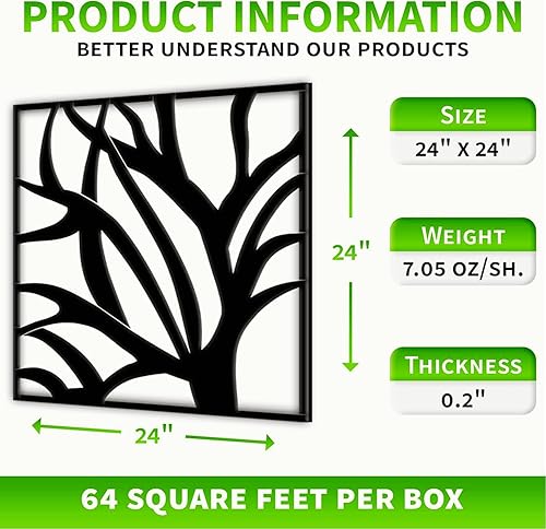 Miniatura 5 de Azulejos de techo para colgar techos acústicos decorativos con patrón floral de 2 x 2 pulgadas, paneles en V, decoración 3D perfecta para techos,