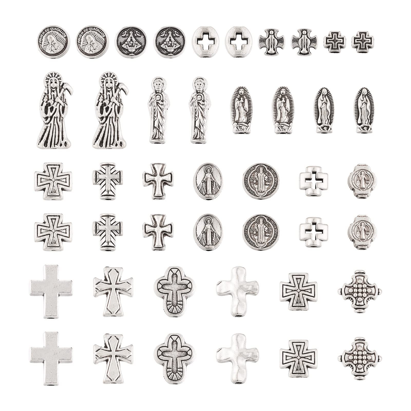 Croix tibétaine en perles pour bracelets mexicains et bijoux bohèmes