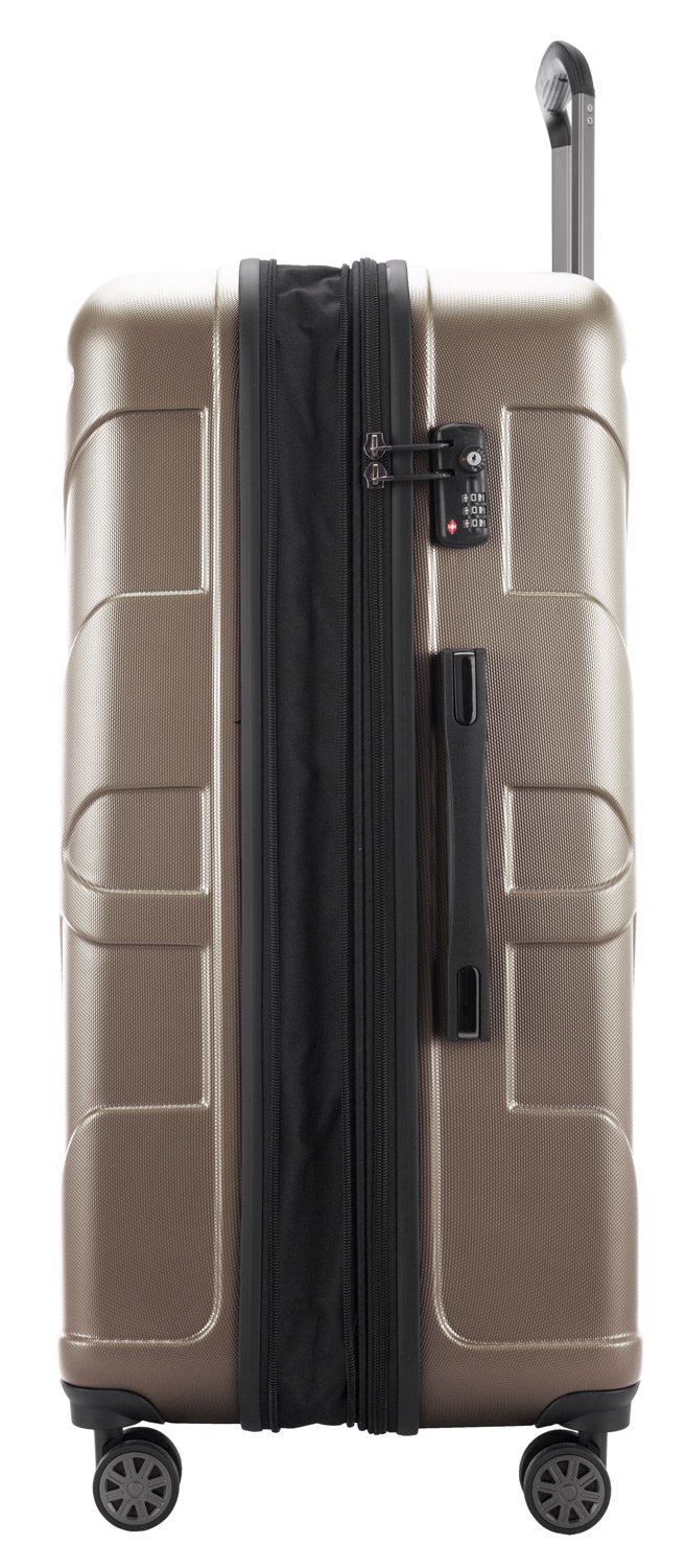 Suitline – 4er Set aus Handgepäck, mittelgroßer Koffer, großer Hartschalen-Koffer, übergroßer Reisekoffer Trolley Rollkoffer, TSA, 100% ABS Matt