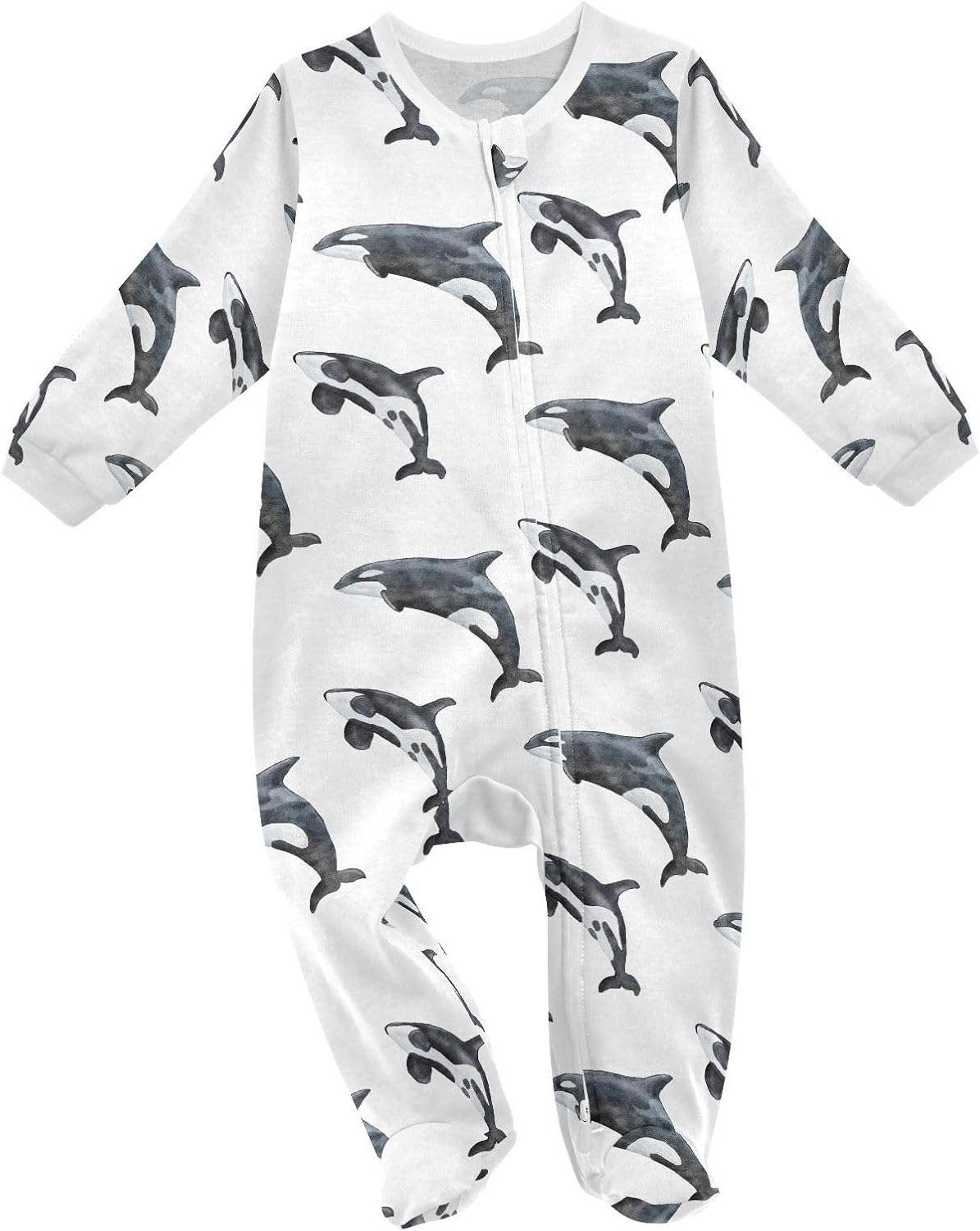 vvfelixl Flying Corgi Dog Baby Sleepers For Girl Boys Newborn Baby Play One-Piece Footies For 0-24 Months White