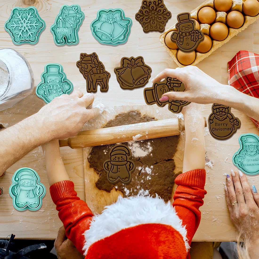 HIUOUIH Moule Biscuit Noel 18 Pièces Emporte-pièces en Acier