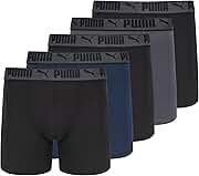 PUMA Men's Training Fit Anti-Odor 5 Pack Boxer Briefs