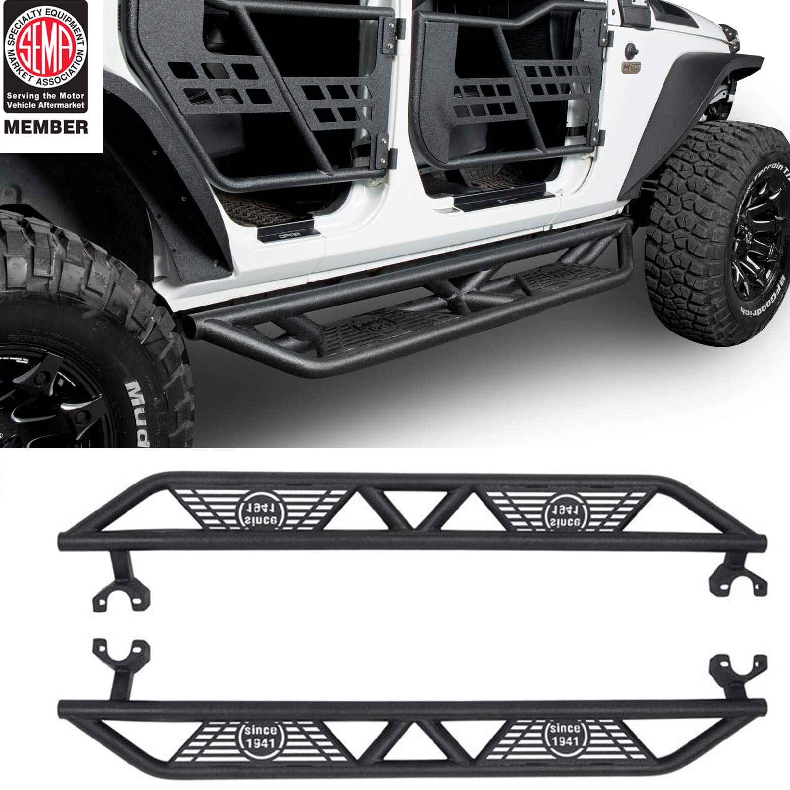 Buy uBox Wrangler Running Board Side Step Nerf Bars for Jeep JKU