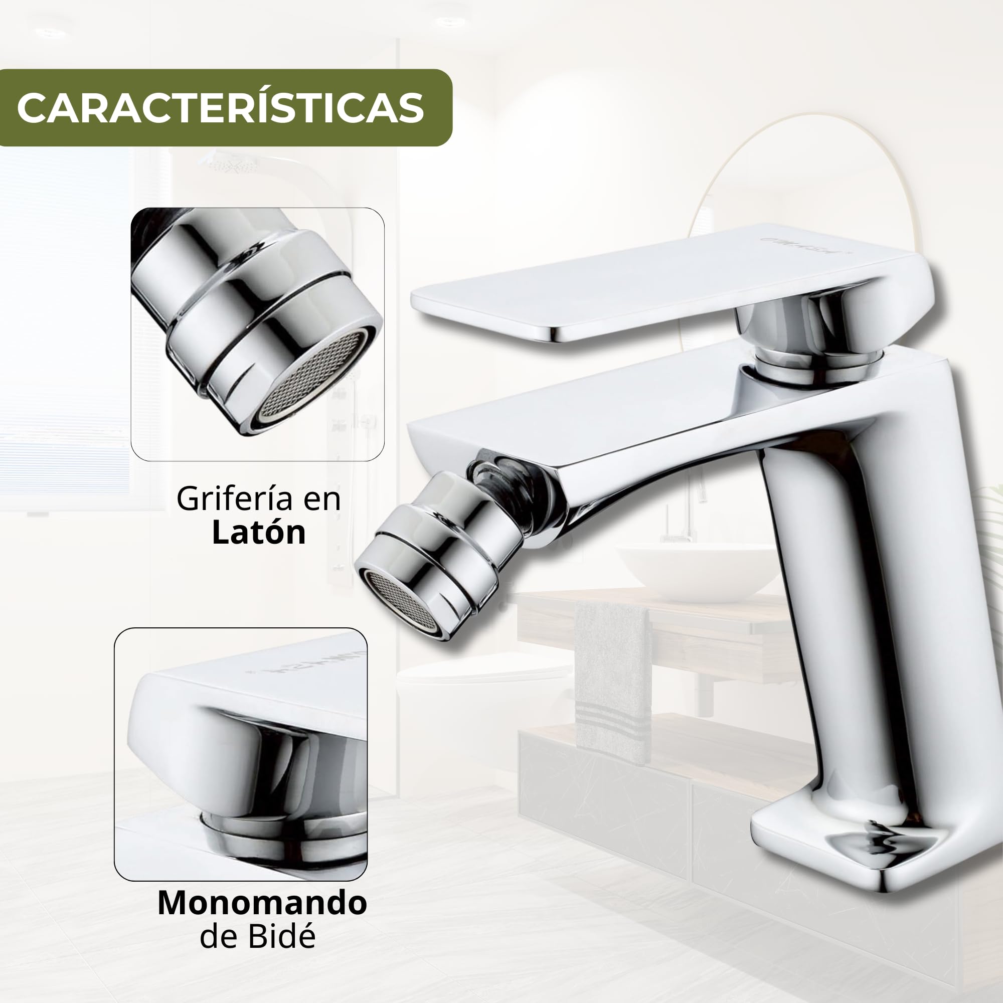 Grifo Monomando Para Bidé ¡Moderno, Ahorra Agua Y Fácil De Instalar!