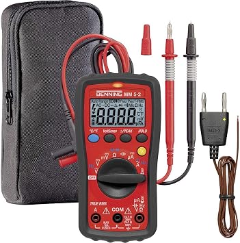 Benning MM 5-2 TRMS-Digital-Multimeter 044071 Rot Schwarz