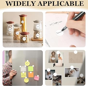 2000Pcs White Round Stickers, 19mm Small Blank Circle Dot Sticky Label