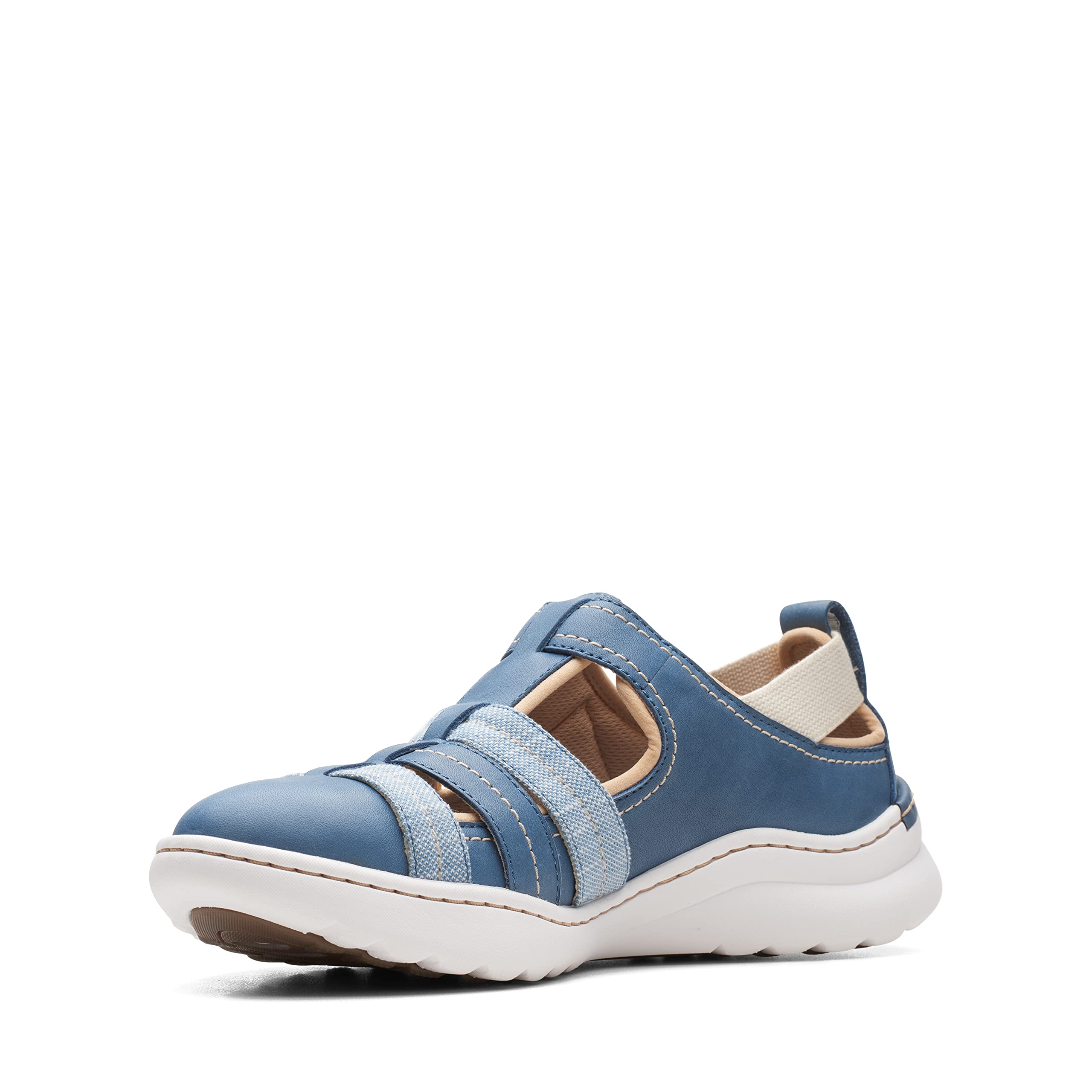 Clarks Damskie 26166245 Sneaker, Niebieski szary, 37.5 EU