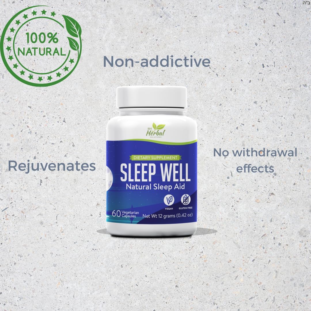 Herbal Sleeping Aid - Natural Sleep Aid - No Side Effects - No Withdrawal Effects- Sleep Well