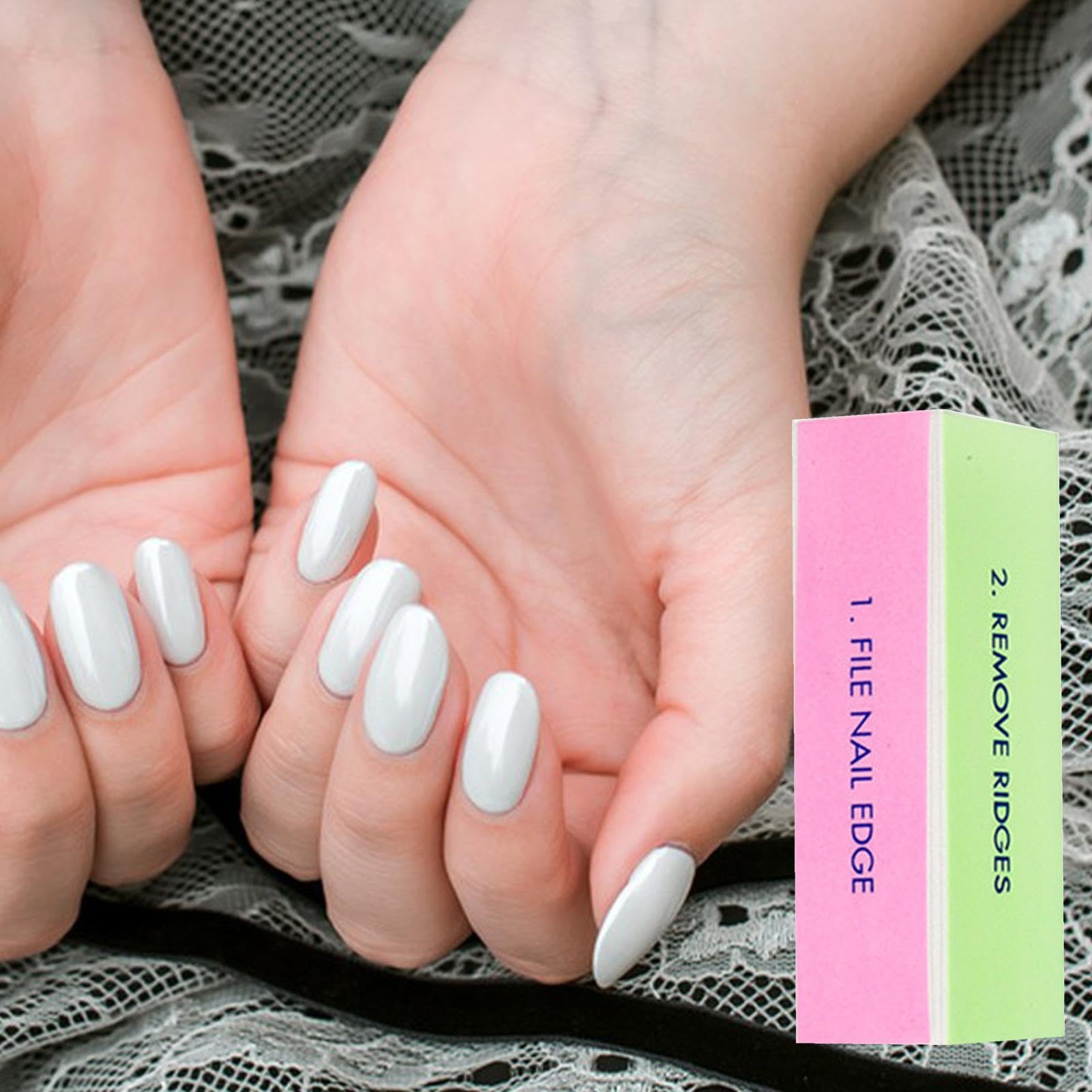 Blocco tampone per unghie a 4 vie, blocco tampone più liscio per unghie | tampone per unghie 4 lati, tampone lucido a 4 vie, lucidatrice per unghie, di lucidatura e levigatura per