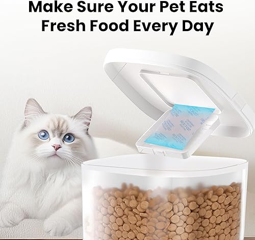 Pet Food Desiccant Bag, Replaced Desiccant for Automatic Cat dog Feeders, Keep Cat Food Dog Dry and Fresh- 6 Packs(6-Pack)