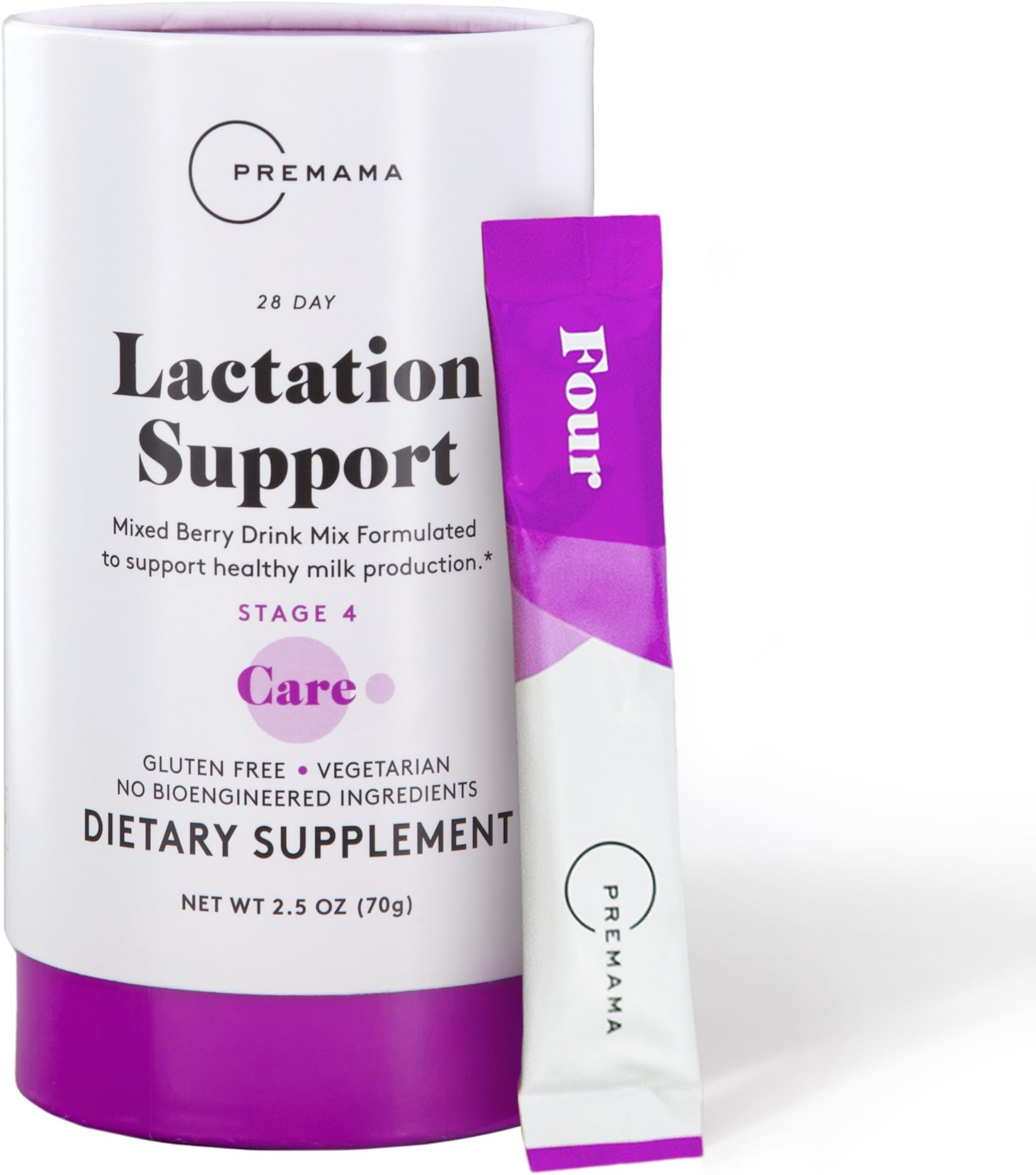 Premama, Lactation Support Drink Mix, Lactation, Mixed Berry, 28 Packets, 2.47 oz (70 g)