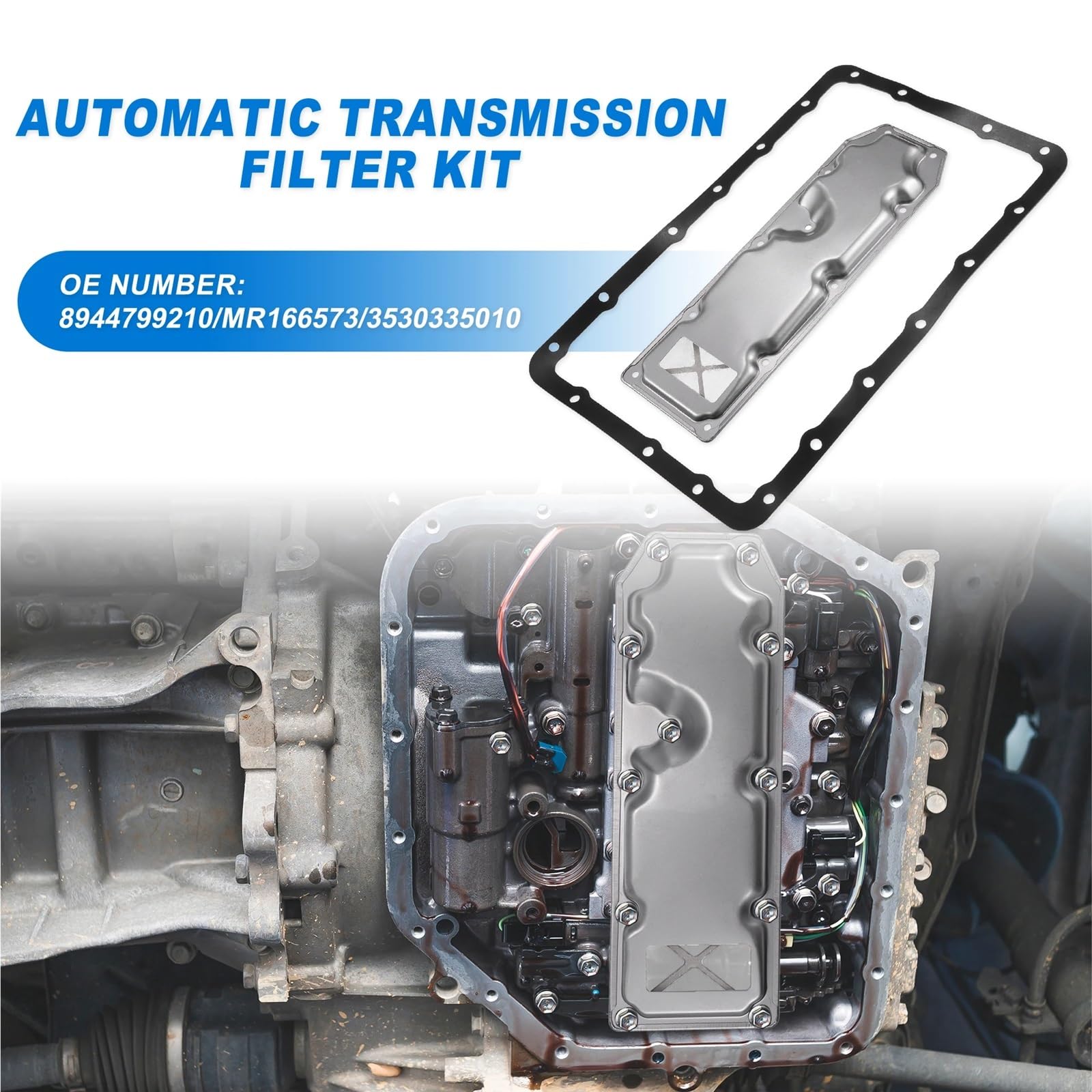 Miska olejowa filtra skrzyni biegów, pasująca do Mitsubishi, Montero 1997-2002 Zestaw uszczelek chłodnicy CVT automatyczna | Automatic Transmission Filter Oil Pan