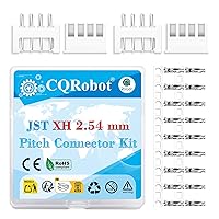 Vista 124 de CQRobot JST EL 4.5 mm de paso 2 pines conector electrónico IC macho, enchufes hembra carcasa y kit de terminales de crimpado en T macho/hembra. 50