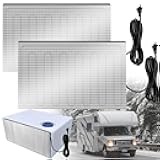 YUNVI 2PCS 17.9 x 11.8in Self-Adhesive RV Tank Heater Pad with Automatic Thermostat Control,120V RV Heater Pad for Winter RV 50 Gallons Fresh/Black/Grey Water Tank