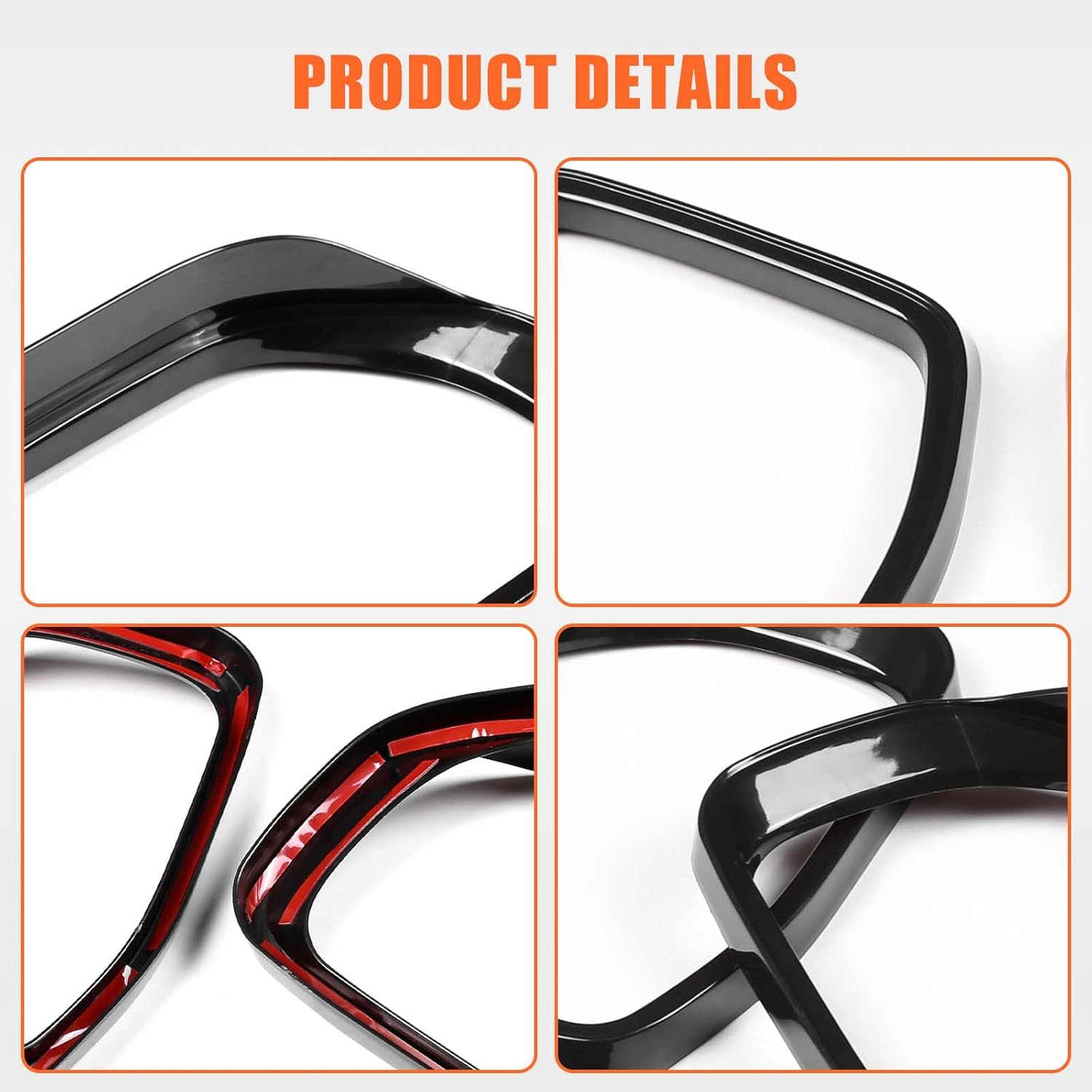 TOYCIDFG Sideview Mirror Rain Eyebrow Frame Cover Trim Compatible with Ford Maverick 2022 2023 2024 2025, Car Exterior Decoration Accessories 2Pcs (Black)