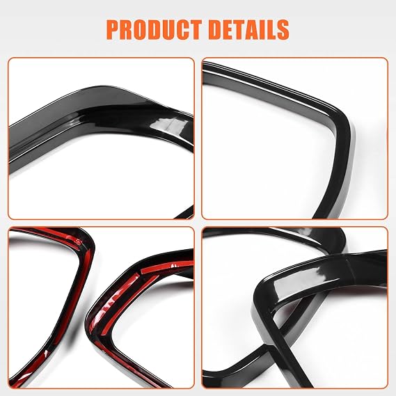 TOYCIDFG Sideview Mirror Rain Eyebrow Frame Cover Trim Compatible with Ford Maverick 2022 2023 2024 2025, Car Exterior Decoration Accessories 2Pcs (Black)