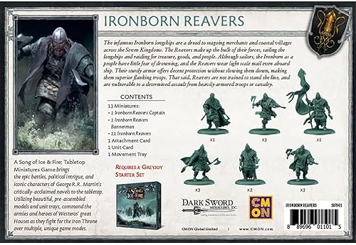 Miniatura 2 de CMON Caja de unidades de mesa de una canción de hielo y fuego Ironborn Reavers | Juego de estrategia para adolescentes y adultos | A partir de 14