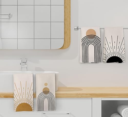 Miniatura 79 de You are My Sunshine - Juego de 2 toallas de cocina y paños de cocina y paños de cocina bohemios absorbentes, toallas de mano para baño y cocina