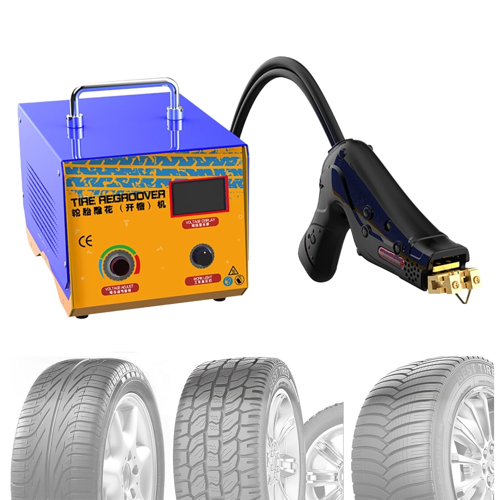 SBCGFY Tire Groove Processing Machine, 1000W Rubber Tire Regeneration Machine, U-Shaped And V-Shaped Engraving Professional Rubber Tire Groove Machine.