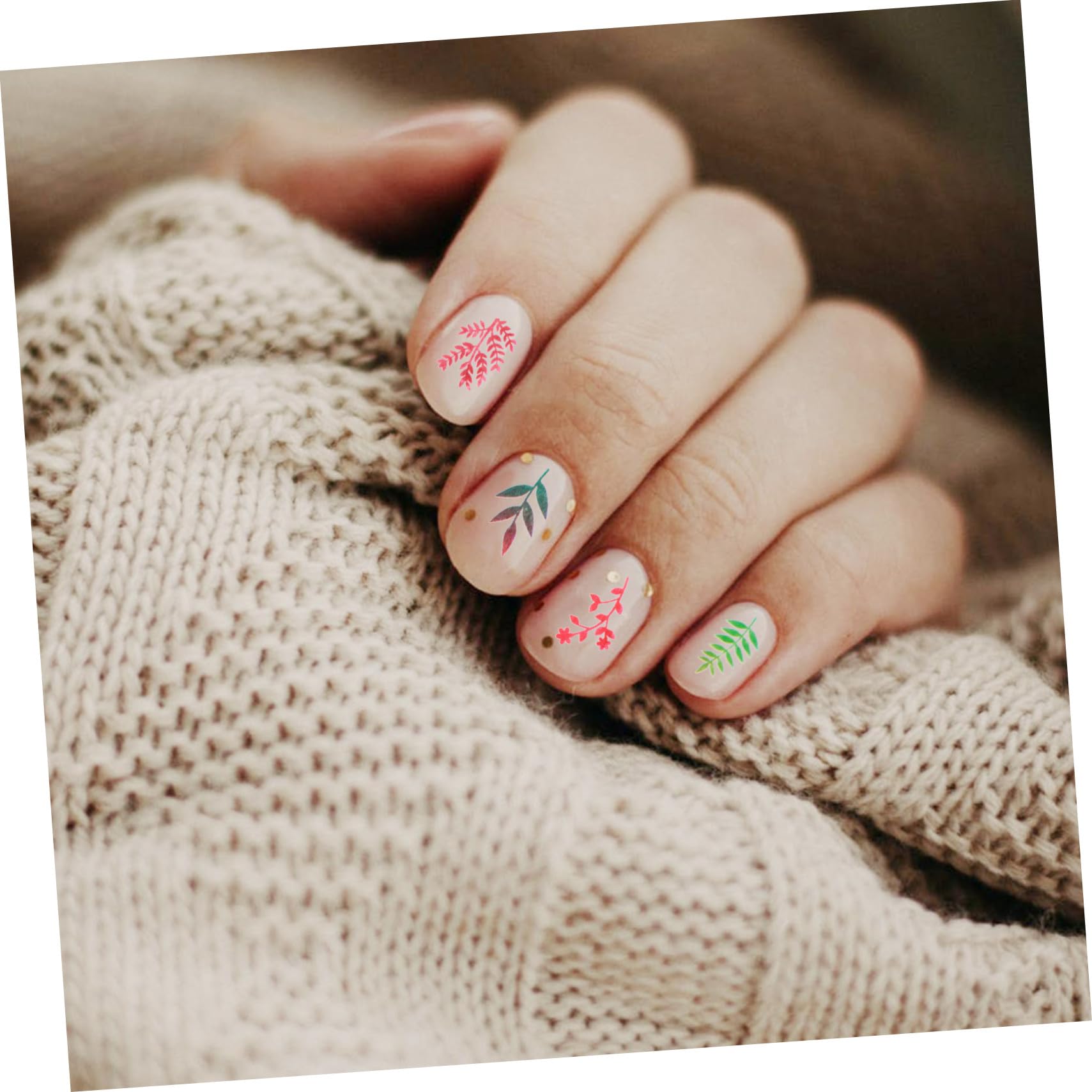 PACKOVE 3 set Decorazione Adesivi Per Unghie Adesivi Per Unghie Alla Moda Per ie Fai Da Te Decalcomanie Per ie Creative Per Nail Art Con Foglie 9 fogli*3