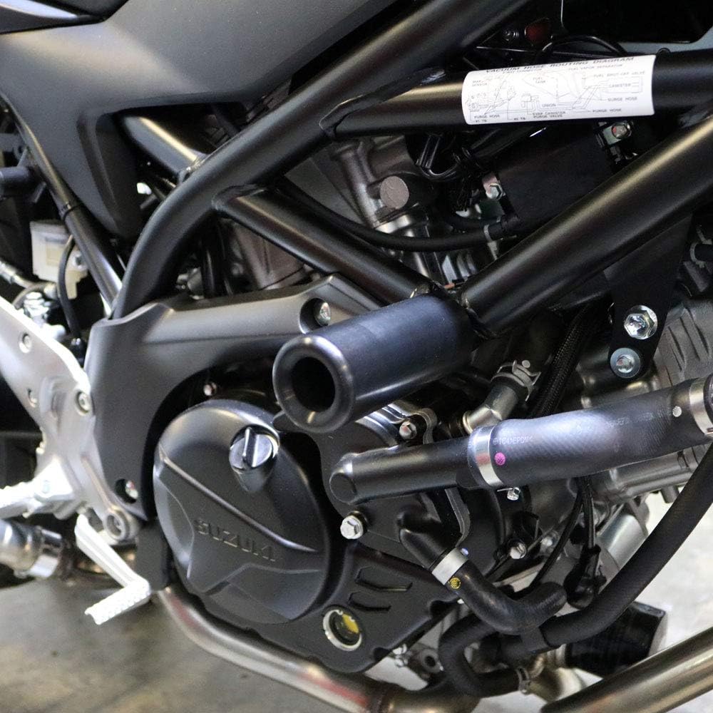 Shogun USA Made Suzuki SV 650 SV650 X SV650X 2017 2018 2019 2020 2021 2022 2023 2024 2025 2026 Black No Cut Frame Sliders Fits ABS & NON ABS Models - 750-5649