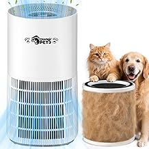 Ownpets Luftreiniger für Zuhause mit Haustieren, HEPA-Filter zur Entfernung von Tierhaaren, Hautschuppen und Gerüchen, waschbarer Vorfilter, geräuscharm, Automatikmodus, FCC/ETL/CE/DOE/CARB