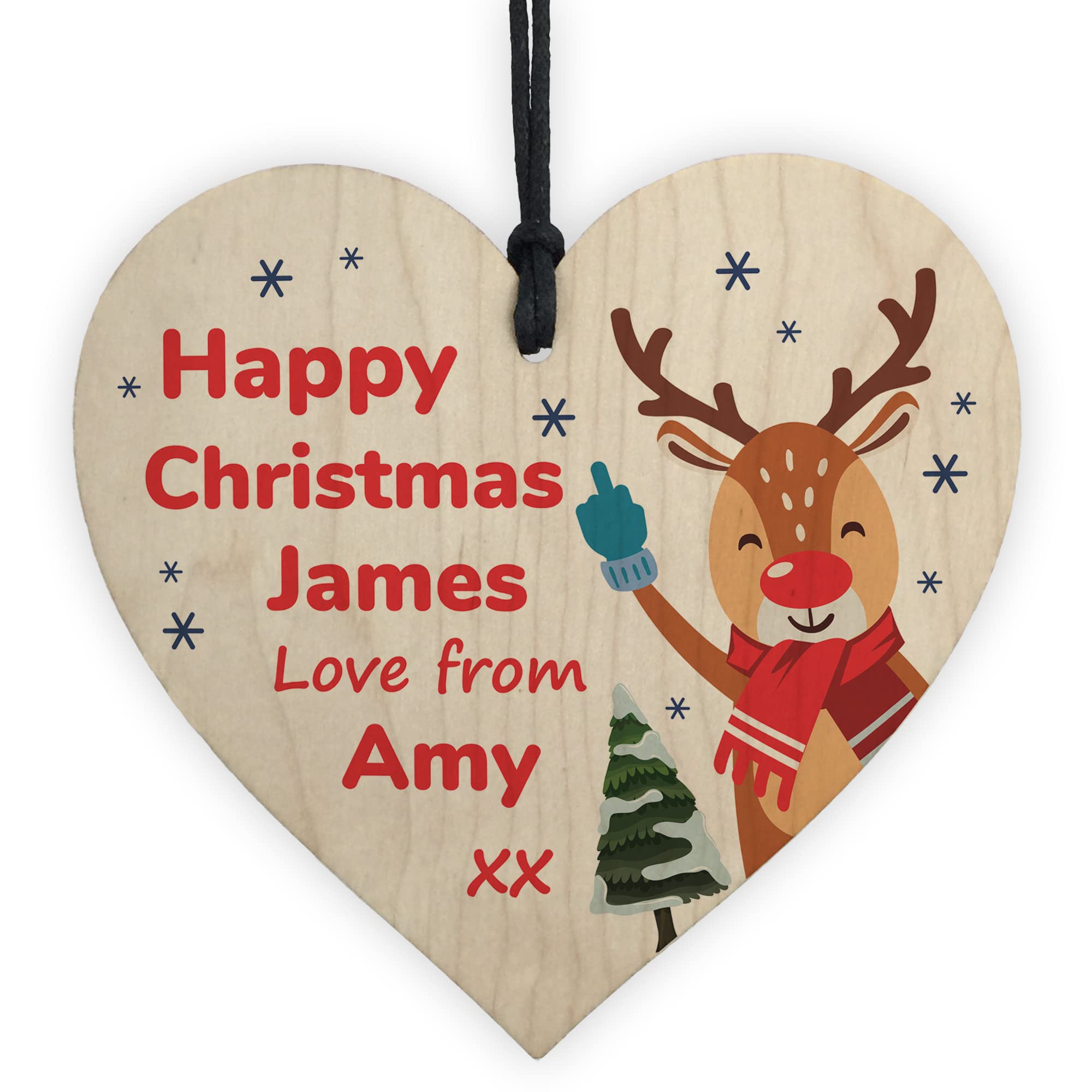 Red Ocean Funny Rude Christmas Gifts For Husband Wife Personalised Heart Gift Idea For Him Her