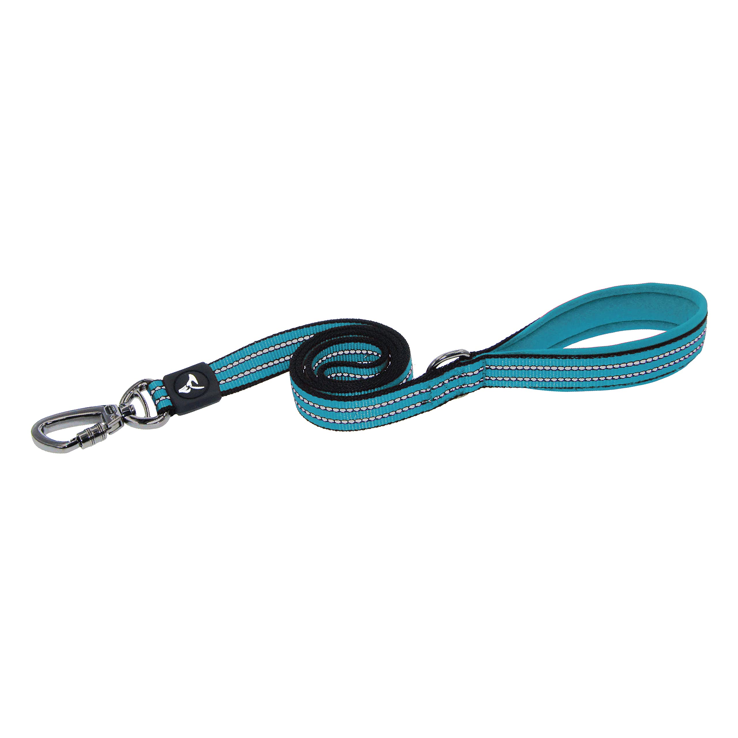 KRUZ PET 4" Long Reflective Heavy Duty Click Lock Hook Leash Strong, Secure Nylon Safety Lead with Locking Carabiner Clip – Pet Leash with Comfortable