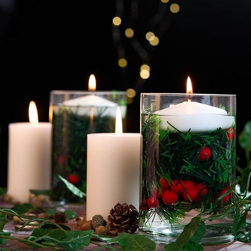 Miniatura 8 de TRIRITE 24pcs 3in White Floating Candles for Centerpieces, Unscented Floating Water Candles for Dinner Candle, Cotton Wick Candlefloating for