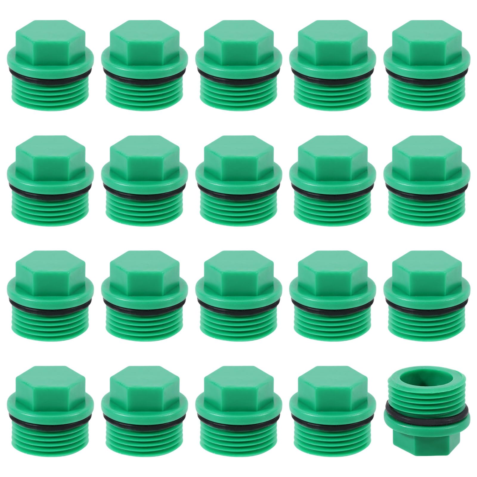 Bouchon de tuyau en PPR 1,9 cm FREEBLOSS pour raccord de tuyau d'arrosage extérieur x20
