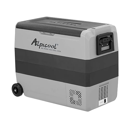 Alpicool T60 Dual Temperature Control 12 Volt Refrigerator 63 Quart Portable Car Fridge Freezer (-4°F~68°F) for Truck, RV, Boat, Camping and Travel