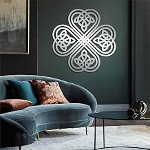 Metal Wall Decor Celtic Knot, Knot Metal Wall Decor, Triskele Knot Metal Wall Art, Sacred Geometry Metal Wall Art, Zen Garden Art, Home Living Room Wall Decor, Spiritual Gifts Silver, 31"x31"|80x80cm
