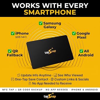 Digital Business Card - Smart NFC Network Card - LUX Edition - iPhone & Android Hologram Prism