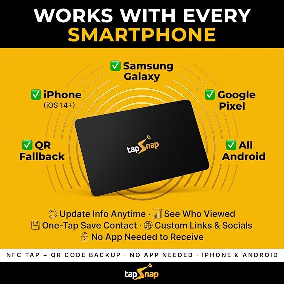 Digital Business Card - Smart NFC Network Card - LUX Edition - iPhone & Android Hologram Prism