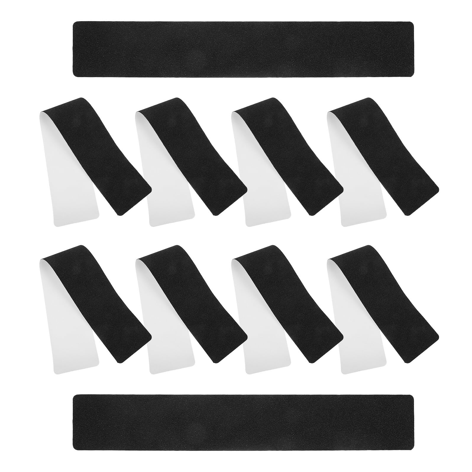 Holibanna Cinta Antideslizante para Escaleras 10 Piezas 20X75 CM Adhesivo Autoadhesivo de PVC Negro Mate Tiras Antideslizantes para Peldaños Interiores y Exteriores Adecuado para