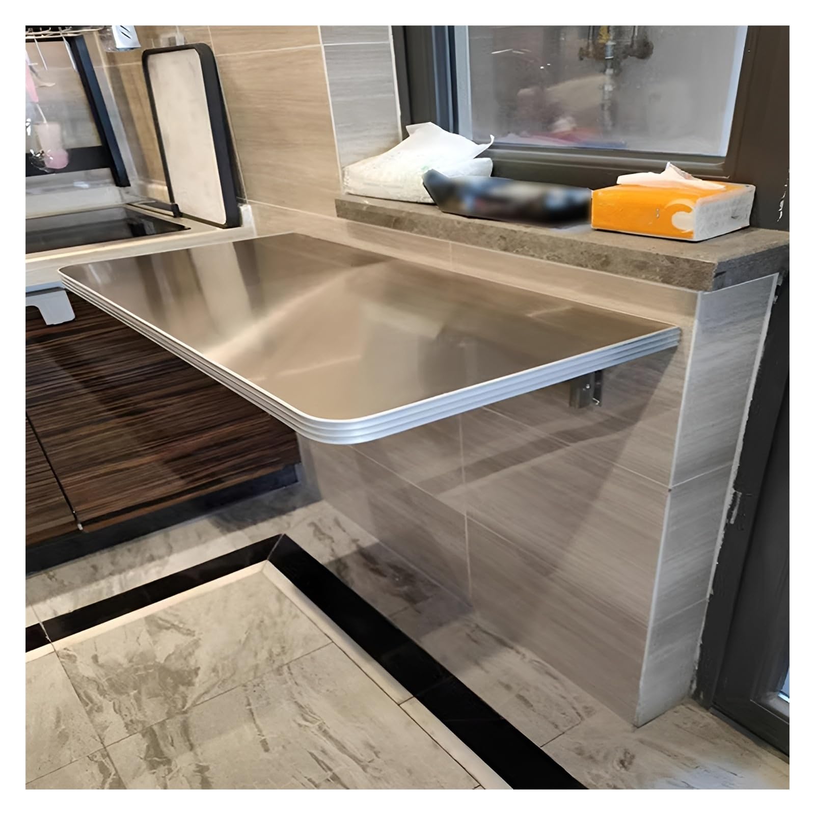 Table à linge pliante en acier inoxydable pour rompre le manque de place en cuisine