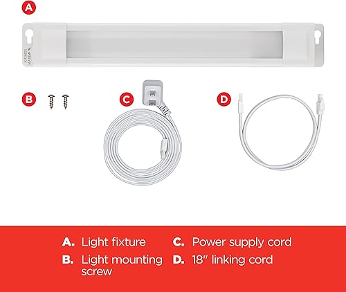 Miniatura 5 de Honeywell 12 pulgadas. Linkable Fixture, brillo seleccionable, tira LED delgada, armario, luz de cocina, interruptor HIOffLow Switch, enchufe o