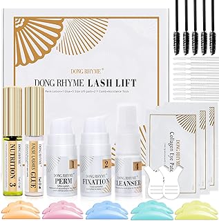 2023 Upgrade Lash Lift Kit, Keratin Eyelash Perm Kit, Eyebrow Eyelash Curling Lamination Kit Professional Lash Lift Extensions, Semi-Permanent Curling Perming Wave Suitable at Home and Salon by DONG RHYME
