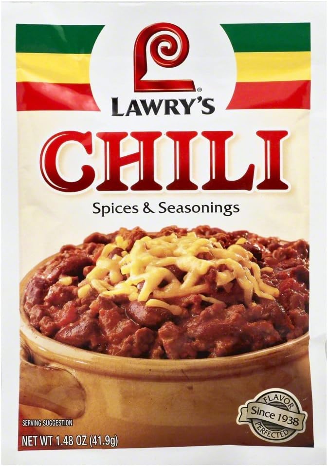 Lawry's Chili Spices and Seasonings Mix, 1.48-Ounce Packets (12 Pack)