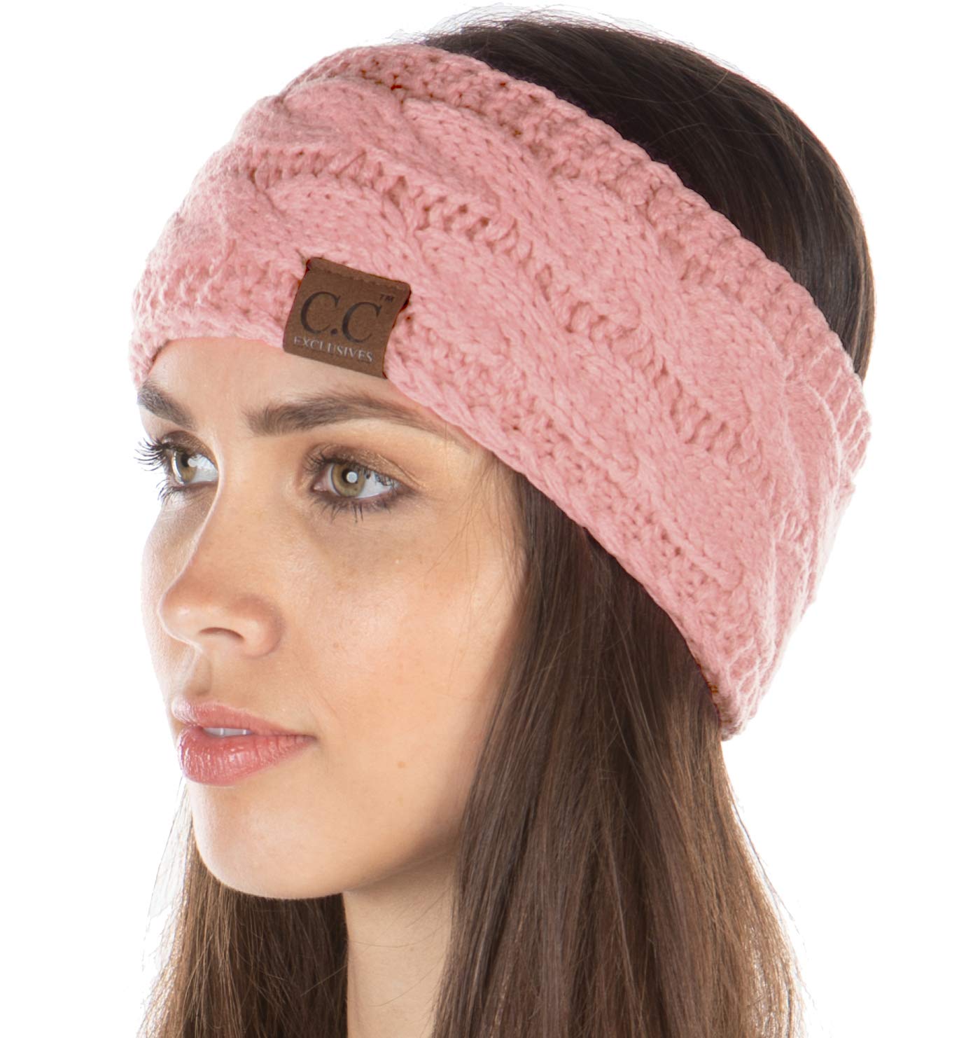 Funky JunqueExclusives Womens Head Wrap Lined Headband Stretch Knit Ear Warmer